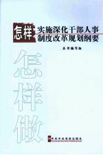 <em>怎样</em>实施《深化干部人事制度改革规划纲要》