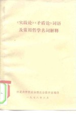 《实践论》《矛盾论》  词语及常用哲学名词解释