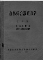 森林综合调查报告  第4卷  生长过程表  疏密度1.0断面积蓄积量表