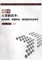 透视大部制改革  机构调整、职能转变、制度建设实证研究