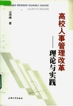 高校人事管理改革  理论与实践