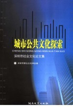城市公共文化探索  深圳市社会文化论文集