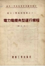 电力电缆典型运行规程  试行本