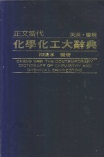 正文当代化学化工大辞典
