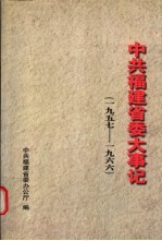 中共<em>福建</em>省委大事记  1957-1966