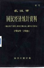 武汉市国民经济<em>统计</em>资料  固定资产投资、建筑安装企业、城市公用事业  1949-1981