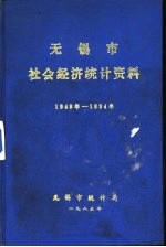 无锡市社会经济<em>统计</em>资料  1949年-1984年