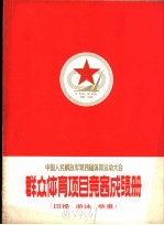 中国人民解放军第四届体育运动大会  群众体育项目竞赛成绩册  田径  <em>游泳</em>  举重