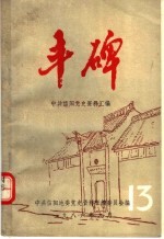 丰碑  中共信阳地区党史资料汇编  第13辑