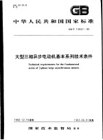 中华人民共和国国家标准  大型三相异步电动机基本系列<em>技术</em>条件  GB/T13957-92