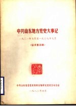 中共山东地方党史大事记  1921年7月至1937年7月  征求意见稿