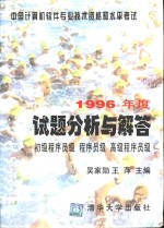 中国计算机软件专业技术资格和水平考试1996年度试题分析与解答