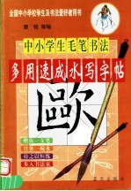 中小学生毛笔书法多用速成水写字帖  欧体