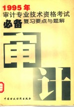 1995年审计专业<em>技术</em>资格考试必备  复习要点与题解