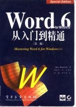 Word 6 for <em>Windows</em>从入门到精通 <em>第</em><em>2</em><em>版</em>