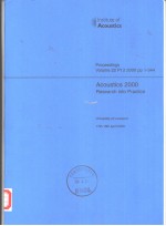 Acoustics <em>2000</em> <em>Research</em> <em>in</em>to Practice