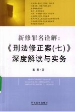 新修罪名诠解  《刑法修正案（七）深度解读与实务》