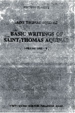 BASIC WRITINGS OF SAINT <em>THOMAS</em> AQUINAS VOLUME ONE 2