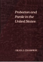 PROBATION AND PAROLE <em>IN</em> THE UNITED STATES