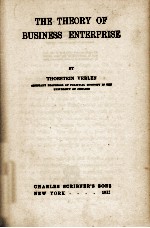 <em>THE</em> <em>THE</em>ORY <em>OF</em> BUSINESS ENTERPRISE