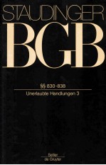 KOMMENTAR ZUM BURGERLICHEN GESETZBUCH MIT EIN<em>F</em>UHRUNGSGESETZ UND NEBENGESETZEN BUCH 2 §§830-838
