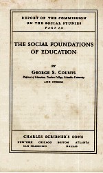 <em>THE</em> <em>SOCIAL</em> FOUNDATIONS <em>OF</em> EDUCATION