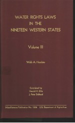 WATER RIGHIS LAWS <em>IN</em> THE N<em>IN</em>ETEEN WESTERN STATES