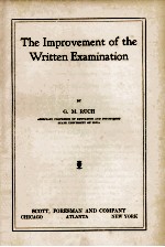 THE I<em>MP</em>ROVE<em>ME</em>NT OF THE WRITTEN EXA<em>MI</em>NATION