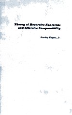 THEORY <em>OF</em> RECURSIVE FUNCTIONS AND <em>EFFECTIVE</em> COMPUTABILITY