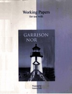 WORKING PAPERS FOR USE <em>WITH</em> MANAGERIAL ACCOUNTING TENTH EDITION