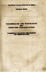VOLKSS<em>P</em>RACHE UND WORTSCHATZ DES BADISCHEN FRANKENLANDES