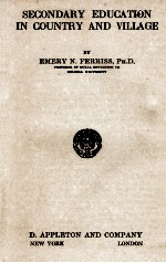 SECONDARY EDUCATION <em>IN</em> COUNTRY AND VILLAGE