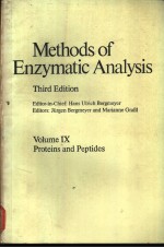 Methods of Enzymatic Analysis Third <em>Edition</em> Volume Ⅸ Proteins and Peptides