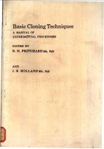 <em>B<em>a</em>sic</em> Cloning Techniques <em>A</em> M<em>A</em>NU<em>A</em>L OF EXPERIMENT<em>A</em>L PROCEDURES