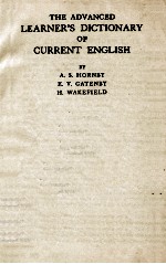 THE ADVANCED LEARNER'<em>S </em>DICTIONARY OF CURRENT ENGLI<em>SH</em>