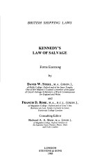 KENNEDY’<em>S</em> <em>LAW</em> OF <em>S</em>ALVAGE FIFTH EDITION