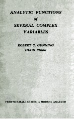 ANALYTIC FUNCTION<em>S</em> OF <em>S</em>EVERAL COMPLEX VARIABLE<em>S</em>