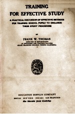 T<em>R</em>AINING FO<em>R</em> EFFECTIVE STUDY