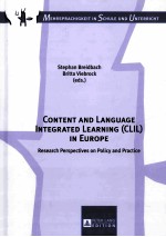 c<em>on</em>tent and language integrated <em>learning</em>(clil)in europeresearch <em>perspectives</em> <em>on</em> policy and practice