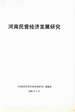 河南民营<em>经济</em>发展研究