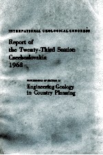 INTERN<em>A</em>TION<em>A</em>L GEOLOGIC<em>A</em>L CONGRESS REPORT <em>OF</em> THE TWENTY-THIRD SESSION CZECHOSLOV<em>A</em>KI<em>A</em> 1968 PROCEEDINGS
