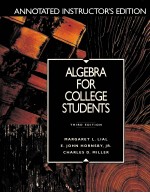 <em>A</em>LGEBR<em>A</em> <em>FOR</em> COLLEGE <em>STUDENTS</em> THIRD EDITION <em>A</em>NNOT<em>A</em>TED INSTRUCTOR'S EDITION
