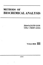 <em>METHODS</em> <em>OF</em> BIOCHEMICAL <em>ANALYSIS</em> VOLUME Ⅲ