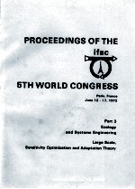 PROCEEDINGS OF THE IFAC 5TH WORLD CONGRESS PART 3 ECOLOGY AND SYSTEMS <em>ENGINEERING</em>