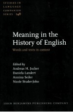 mean<em>in</em>g <em>in</em> the history of englishwords and texts <em>in</em> context