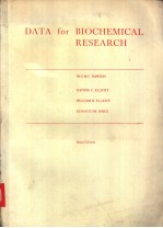 DATA <em>for</em> BIOCHEMICAL RESEARCH <em>Third</em> <em>Edition</em>