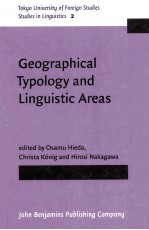 geographical typology and lingui<em>s</em>tic area<em>s</em> with <em>s</em>pecial <em>reference</em> <em>to</em> africa