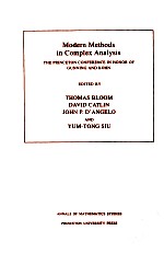 Modern <em>methods</em> in complex <em>analysis</em>