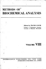 <em>METHODS</em> <em>OF</em> BIOCHEMICAL <em>ANALYSIS</em> VOLUME Ⅷ