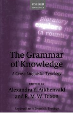 <em>the</em> grammar <em>of</em> knowledgea cross-<em>linguistic</em> typology